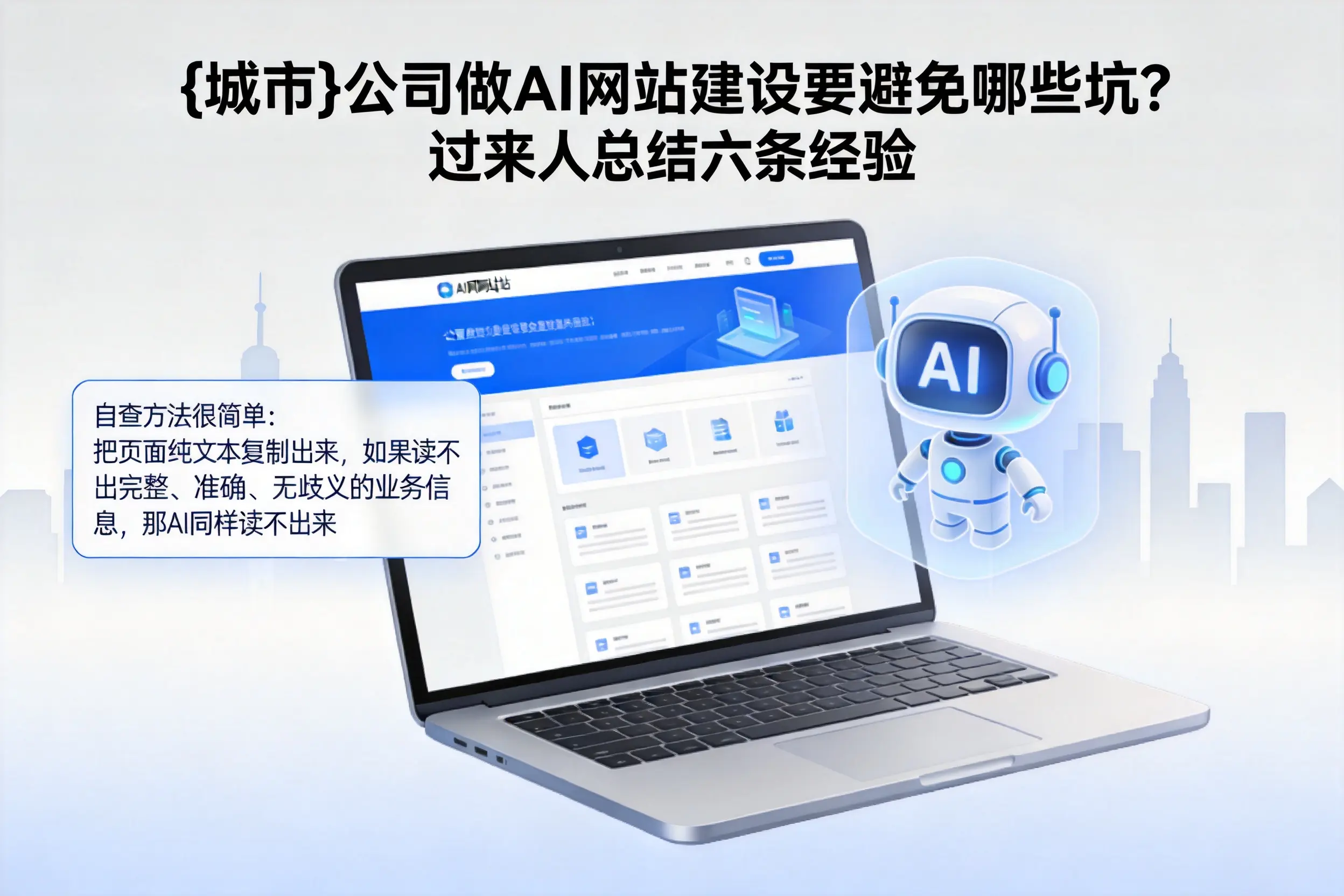 黔西南公司做AI网站建设要避免哪些坑?过来人总结六条经验