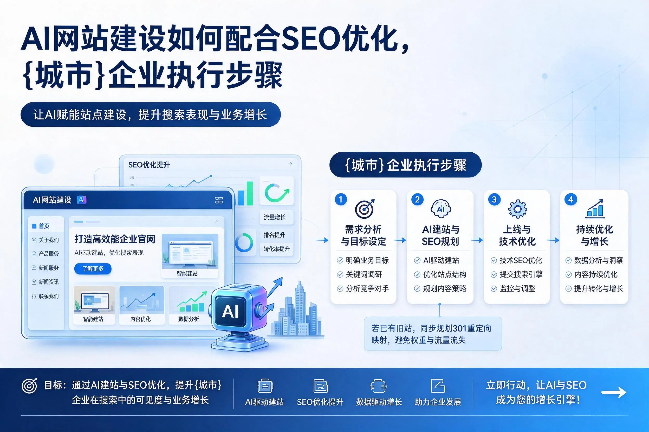 AI网站建设如何配合SEO优化，黔西南企业执行步骤